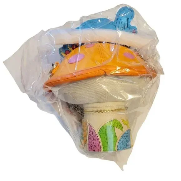 Loungefly Stitch Shoppe Disney Alice in Wonderland Caterpillar Mushroom Crossbod - Picture 5 of 9